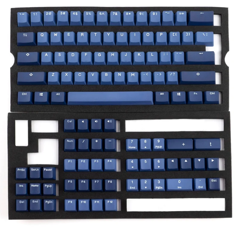 mk x ducky good in blue 108pbt keycap set