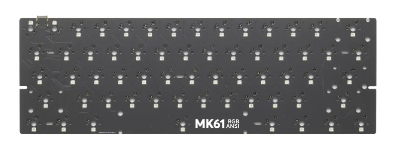 mk61 60 rgb hotswap keyboard pcb qmk via ready