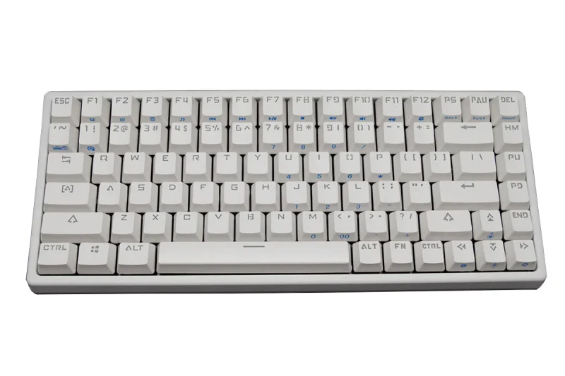 mk84 white mechanical keyboard w blue led 75 layout