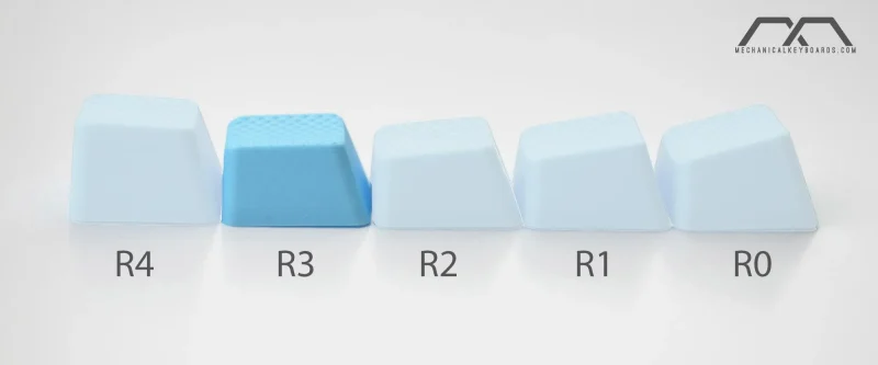 neon blue 3 row blank tpr keycap set