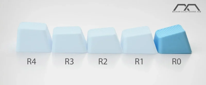 neon blue oem profile tpr rubber 4 key blank set