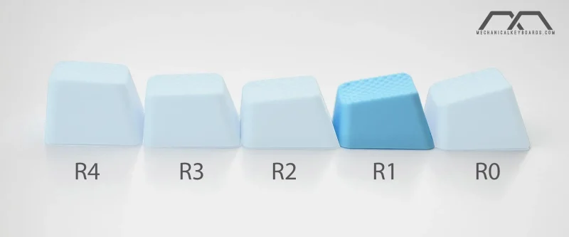 neon blue tpr rubber keycap set oem profile 4 key blank row 1