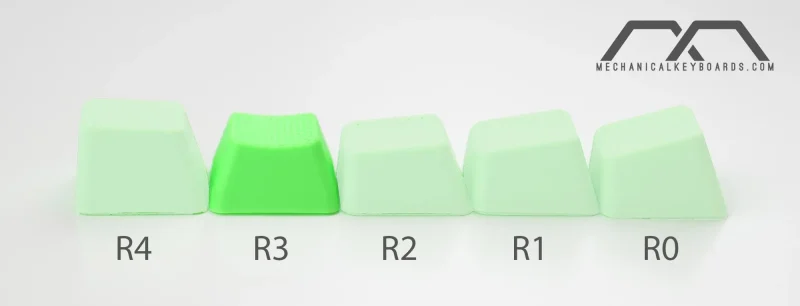 neon green 4 key tpr rubber keycap set oem profile