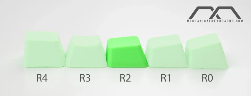 neon green tpr 4 key blank oem keycap set tai hao