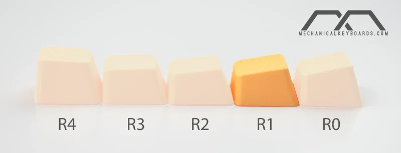 neon orange 4 key oem tpr rubber keycap set tai hao