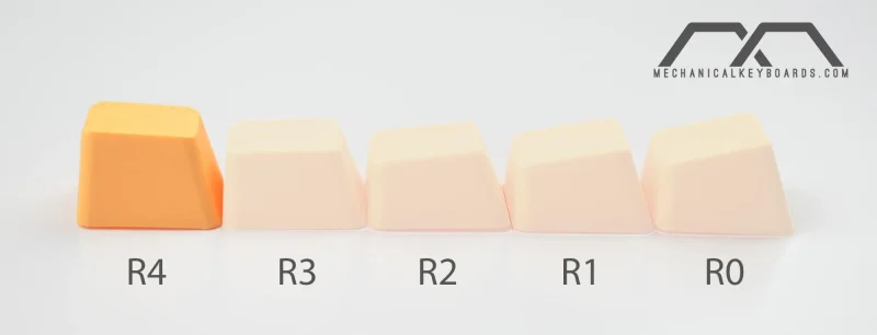 neon orange 4 key tpr rubber keycap set oem profile