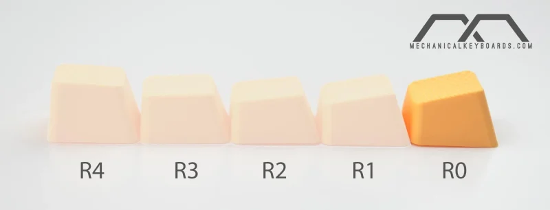 neon orange 4 key tpr rubber oem keycap set