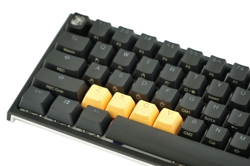 neon orange backlit 4 key tpr keycap set oem profile