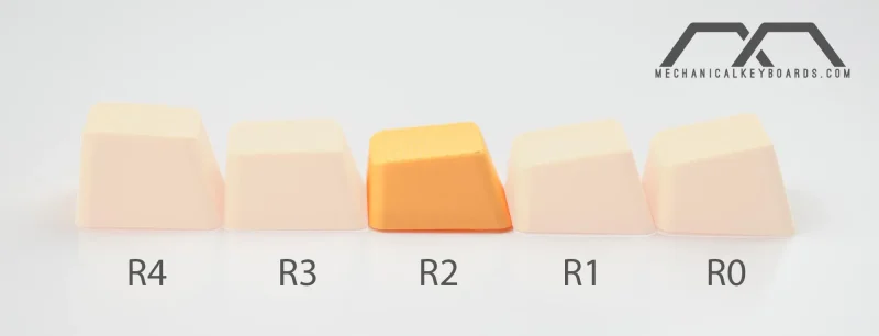 neon orange tpr rubber keycap set oem profile 4 keys