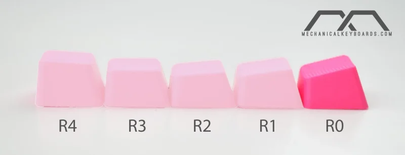 neon pink oem tpr rubber keycaps set 4 keys