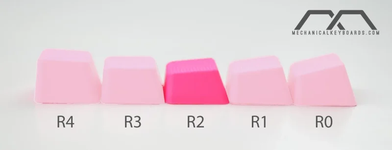 neon pink tpr 4 key blank oem keycap set for mechanical keyboards