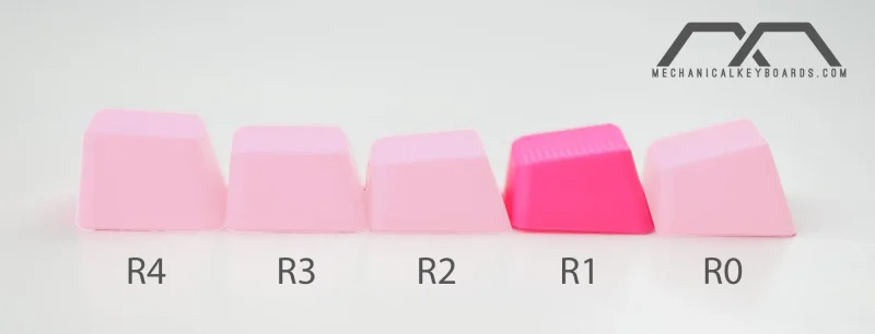 neon pink tpr rubber keycap set oem 4 key blank row 1