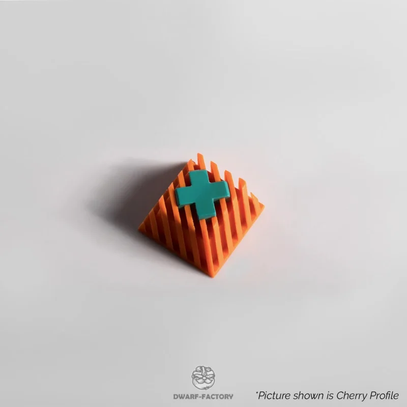 orange oem profile artisan keycap by dwarf factory