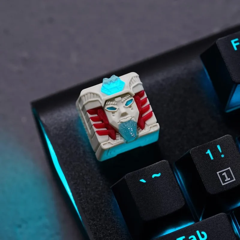 pharaoh matte white artisan keycap hot keys project hkp