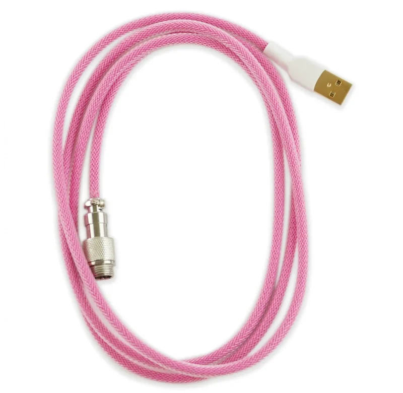 pink sleeved usb aviator keyboard cable