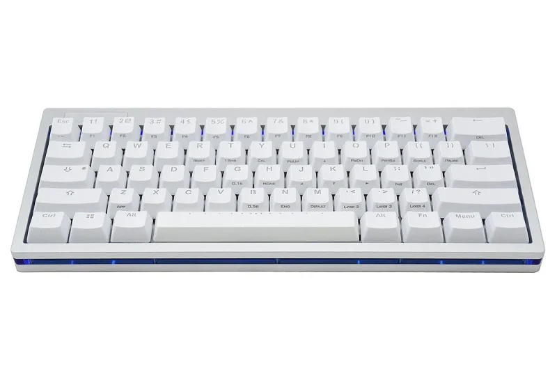 pok3r silver le blue border rgb 60 pbt mechanical keyboard