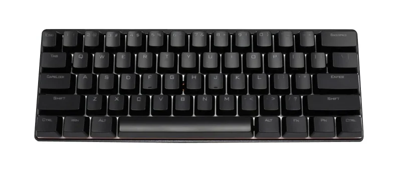 pok3r vortex black 60 pbt mechanical keyboard blue led