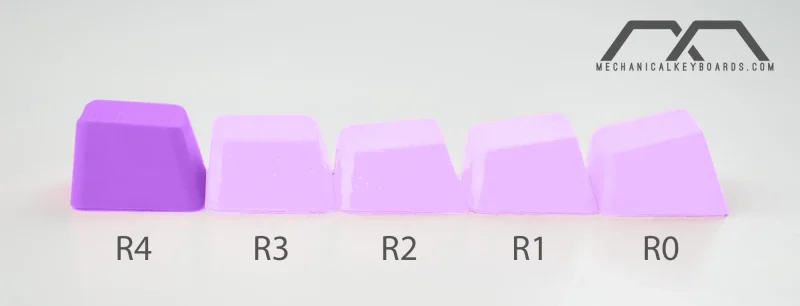 purple tpr 4 key blank keycap set tai hao mk profile