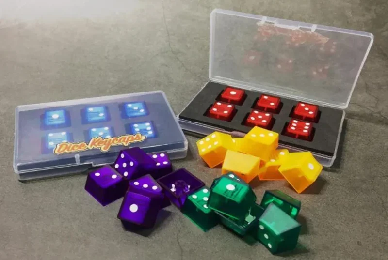 red dice translucent oem keycap set tai hao abs 6 key