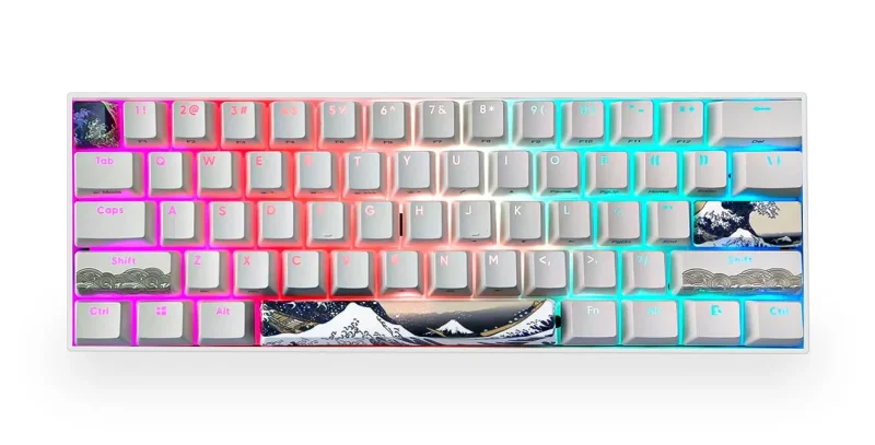 rgb 60 dye sub pbt hotswap mechanical keyboard kbparadise v60 the 2 great wave