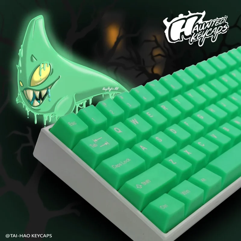 slime sprout haunted 152 key translucent abs keycap set