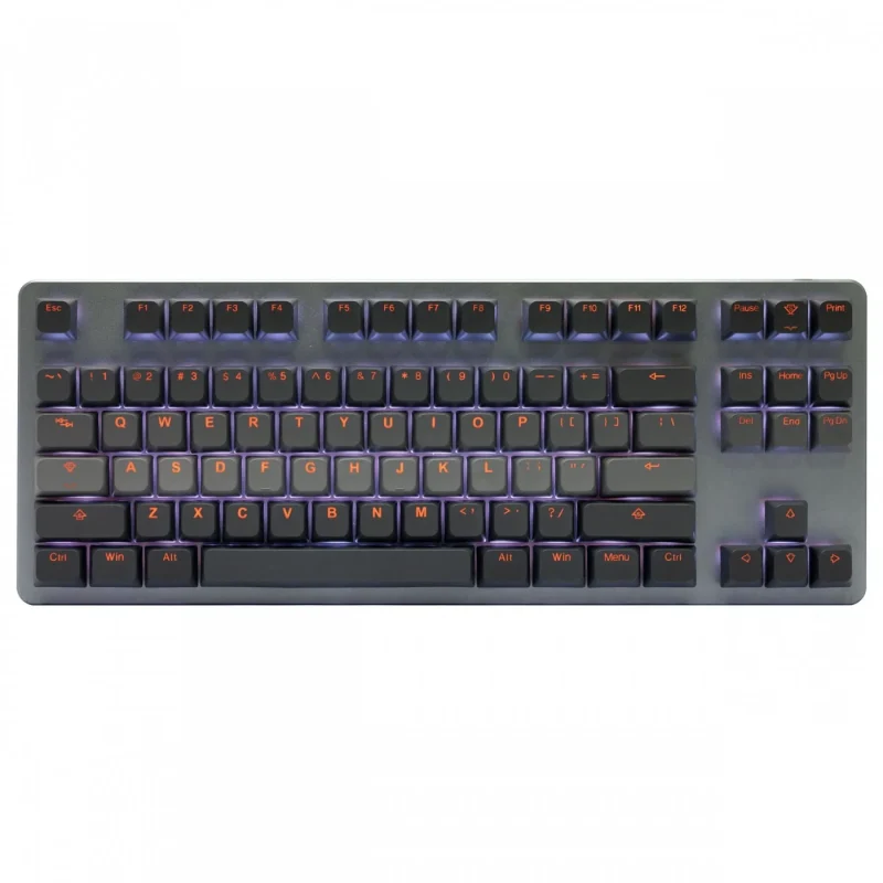 smoky dawn 100 key double shot pbt keycap set bobo profile