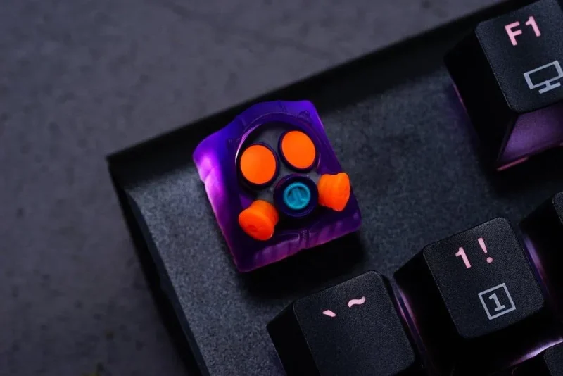 specter translucent purple orange artisan keycap hkp project hot keys