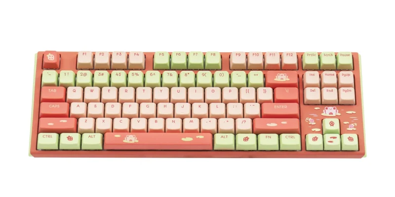 strawberry frog one 3 tkl rgb hotswap keyboard ducky x mk