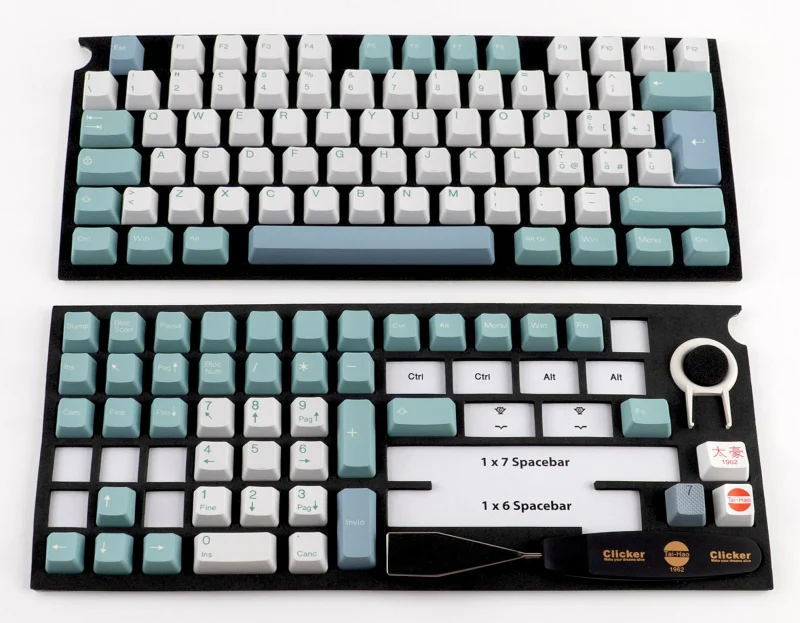 tai hao hygge italian pbt double shot keycap set iso 116 oem profile