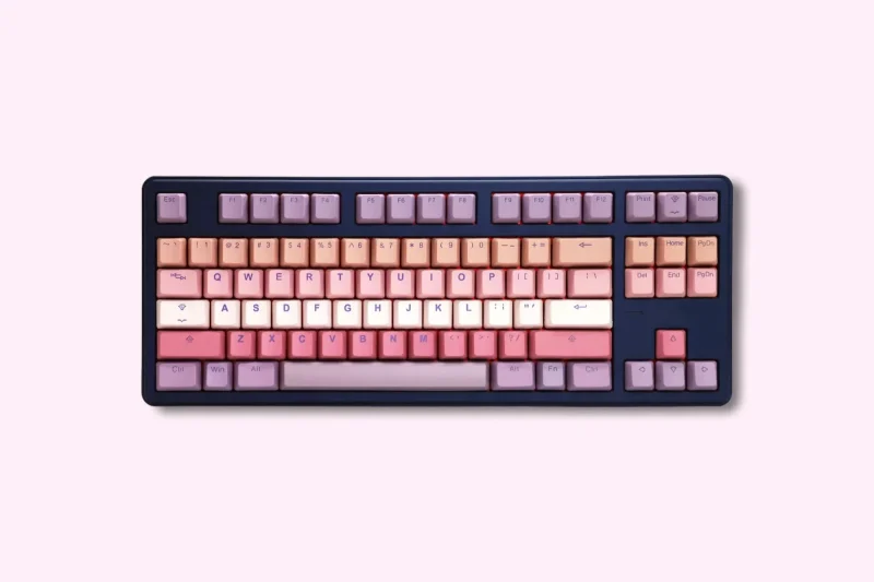 tai hao love in paris 150 pbt keycap set desk mat oem profile backlit