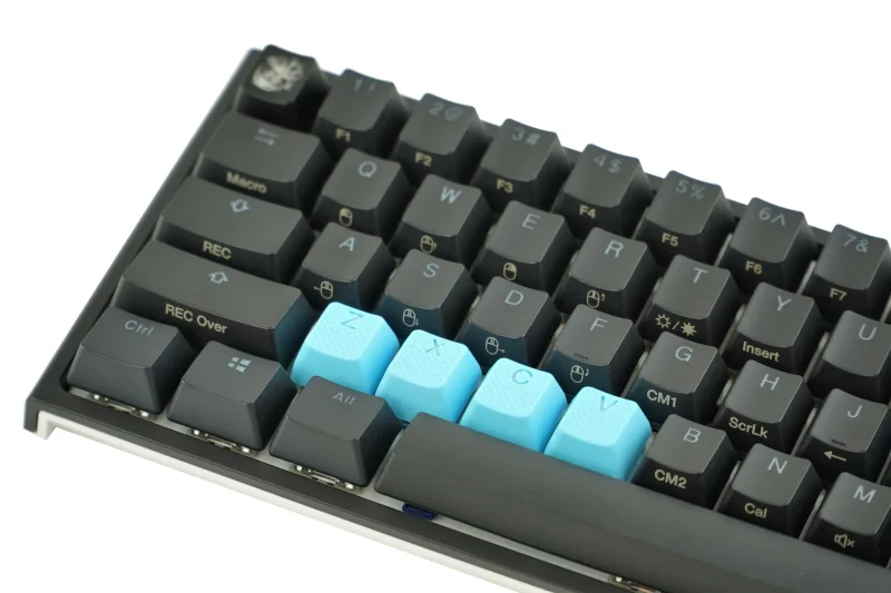 tf neon blue 4 key backlit tpr keycap set for oem