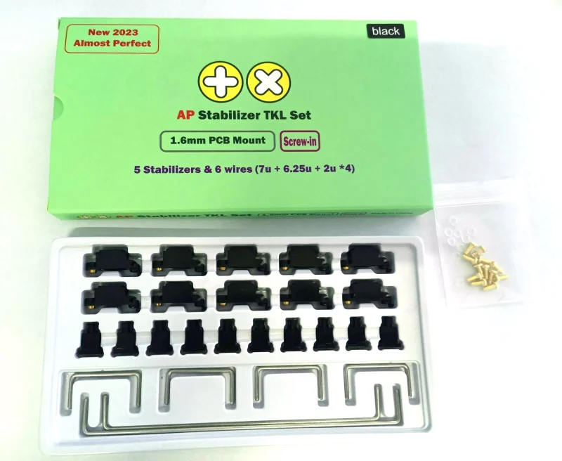 tkl pcb mount screw in stabilizer kit for tx ap keyboards