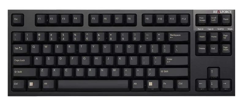 topre realforce r3s tkl mechanical keyboard compact silent typing