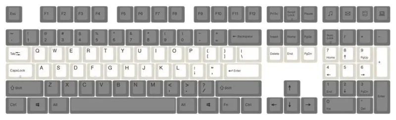 varmilo crystallized white grey 108 key pbt keycap set