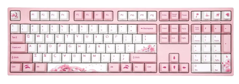 varmilo ma v2 sakura ec mechanical keyboard white led