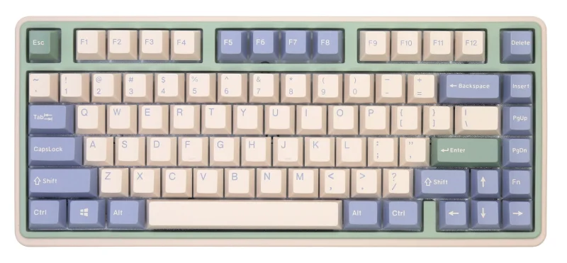 varmilo minilo vxb81 eucalyptus white 75 mechanical keyboard with led double shot abs