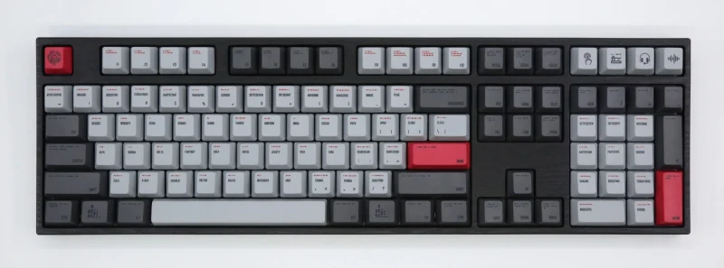 varmilo morse code 108 key pbt keycap set