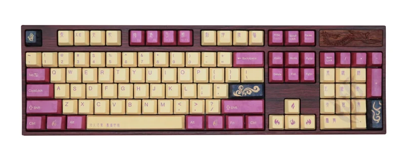 varmilo phoenix ii 104 key dye sub pbt keycap set limited edition