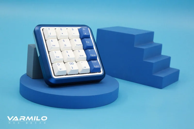 varmilo sword 2 16 pacific blue pbt mechanical keyboard with led numpad