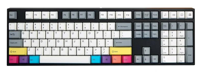 varmilo vpe108 cmyk hotswap mechanical keyboard white led triple mode