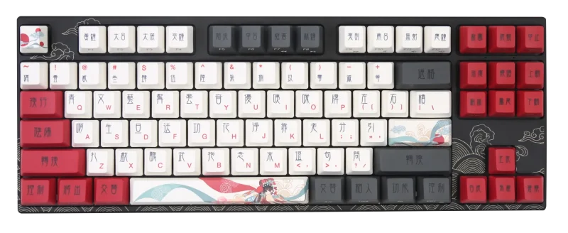 varmilo vpe87 beijing opera wireless tkl keyboard white led pbt hotswap