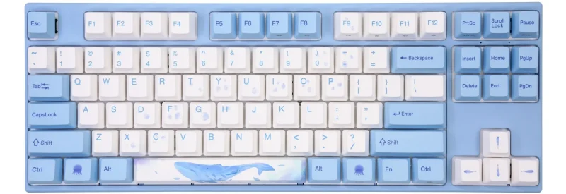 varmilo vpm87 sea melody white led ec keyboard