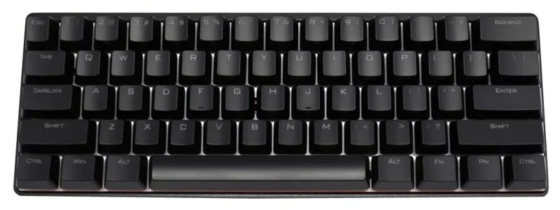 vortex pok3r 60 black pbt mechanical keyboard w white led