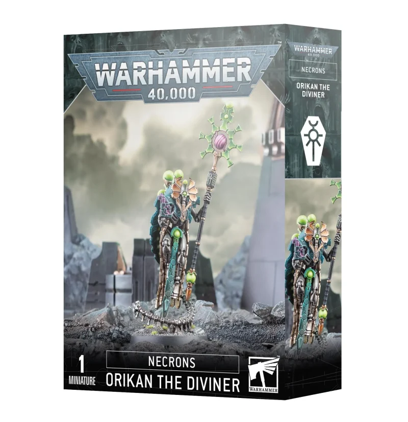 warhammer 40 000 necrons orikan the diviner figure