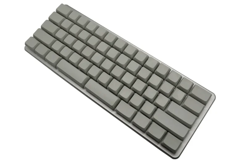 z62 60 pbt mechanical keyboard w white leds silver finish